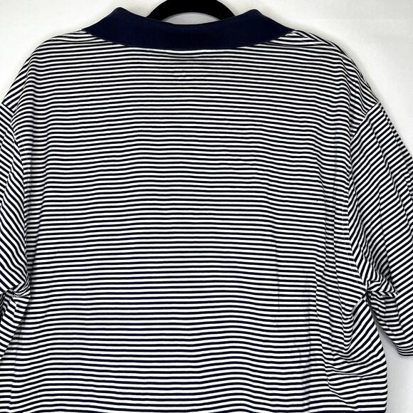 The Masters Amen Corner Navy Blue Striped Polo Shirt Size XL - Picture 8 of 9